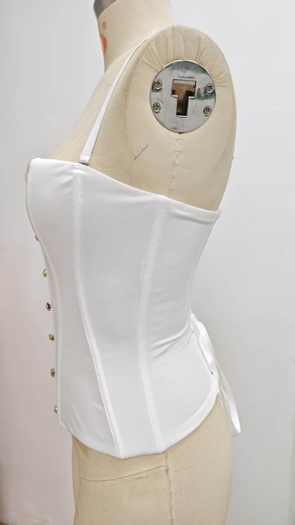 Women Spaghetti Strap Corset Top - Slim Fit Body Shaper Outer Wear Bustier Top